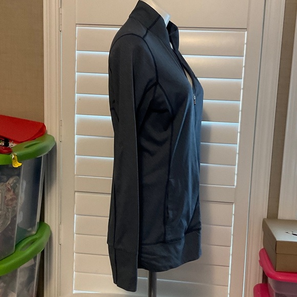 Women's Dark Blue Bomber Jacket - Picture 3 of 9